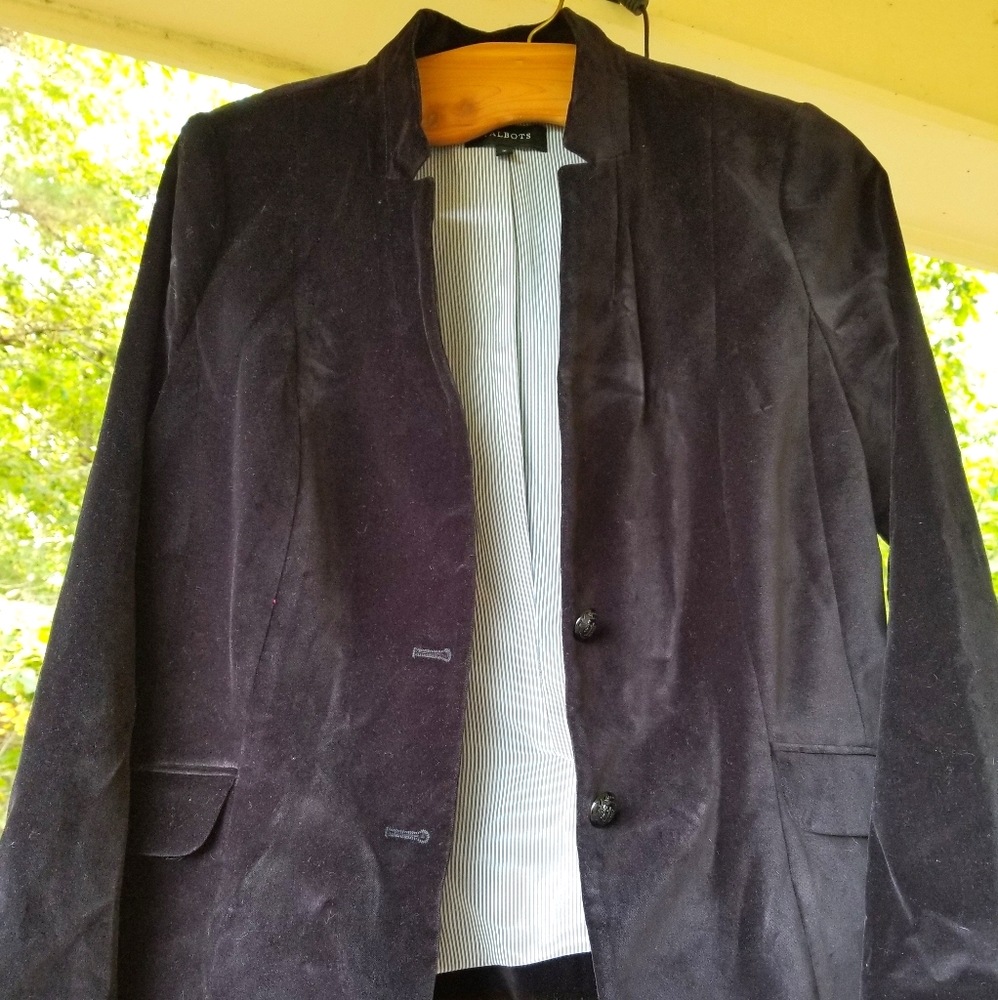 Talbots velvet jacket sz 16